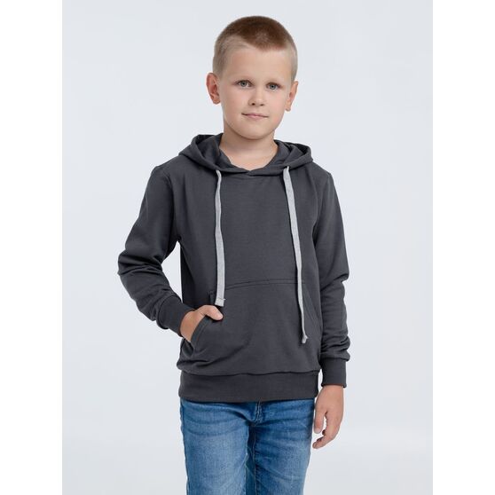 Толстовка с капюшоном детская Kirenga Kids, темно-серая (графит)-6