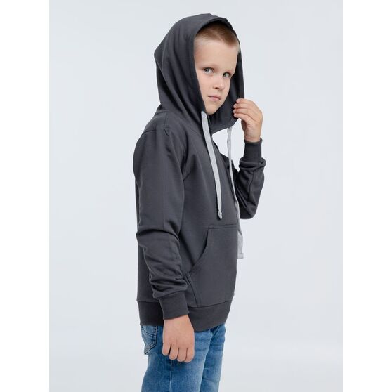 Толстовка с капюшоном детская Kirenga Kids, темно-серая (графит)-8