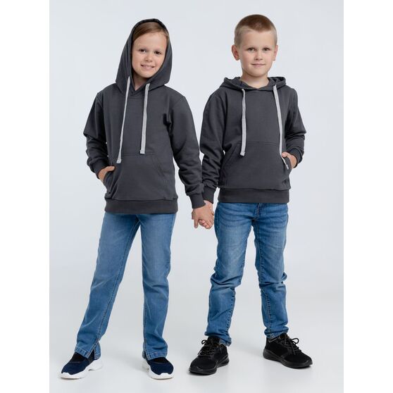 Толстовка с капюшоном детская Kirenga Kids, темно-серая (графит)-9