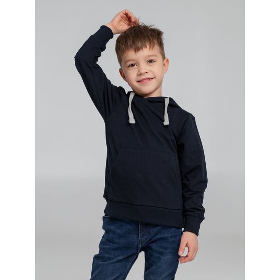 Толстовка с капюшоном детская Kirenga Kids, темно-синяя-6