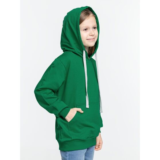 Толстовка с капюшоном детская Kirenga Kids, зеленая-7