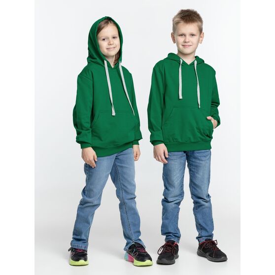 Толстовка с капюшоном детская Kirenga Kids, зеленая-9
