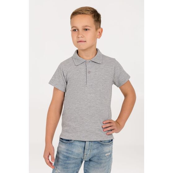 Рубашка поло детская Virma Kids, серый меланж-4