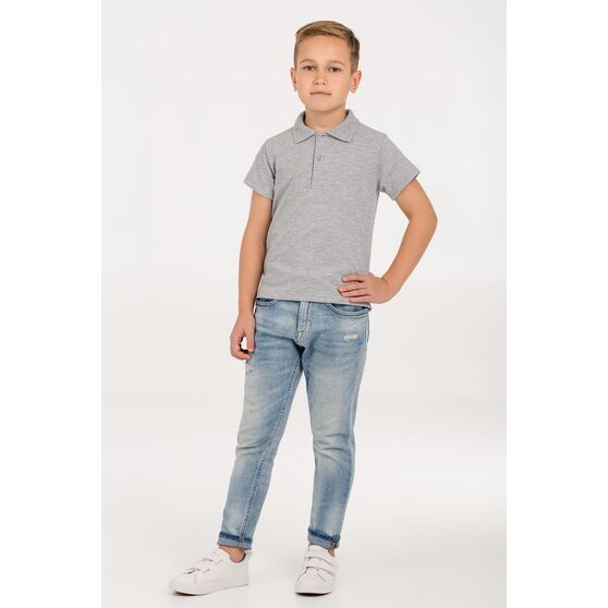 Рубашка поло детская Virma Kids, серый меланж-5