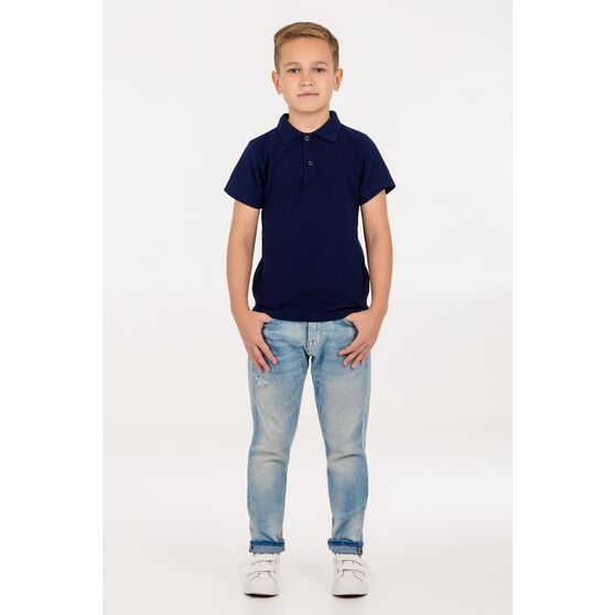 Рубашка поло детская Virma Kids, темно-синяя-5
