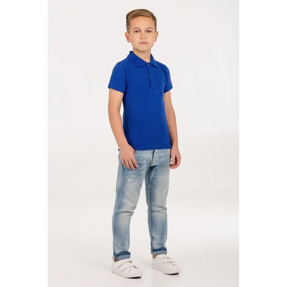 Рубашка поло детская Virma Kids, ярко-синяя-5