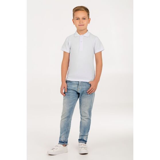 Рубашка поло детская Virma Kids, белая-5