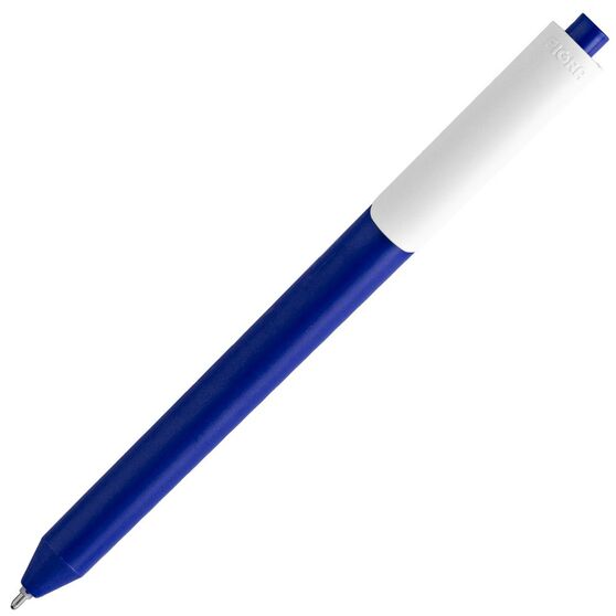 Ручка шариковая Pigra P03 Mat, темно-синяя с белым-2