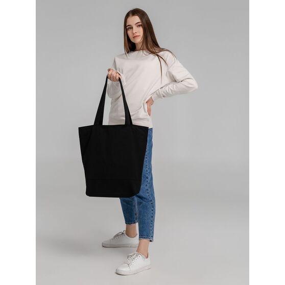 Сумка для покупок на молнии Shopaholic Zip, черная-8