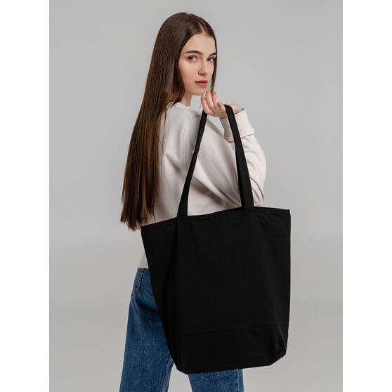 Сумка для покупок на молнии Shopaholic Zip, черная-10