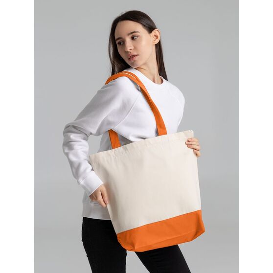 Холщовая сумка Shopaholic, оранжевая-6
