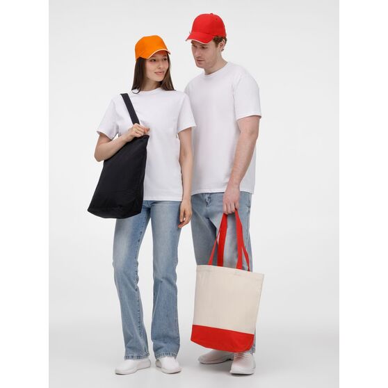 Холщовая сумка Shopaholic, красная-5