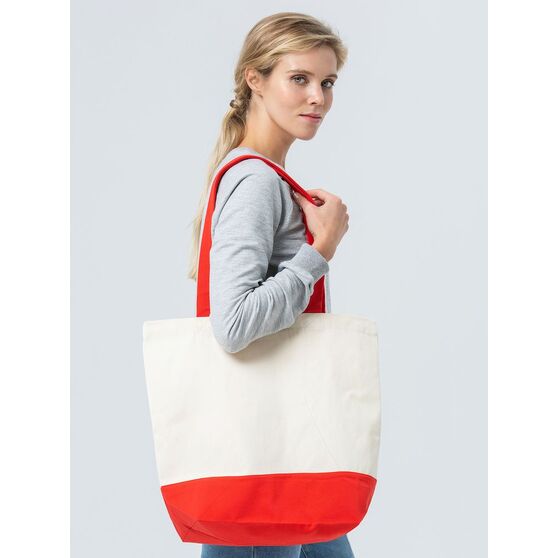 Холщовая сумка Shopaholic, красная-6