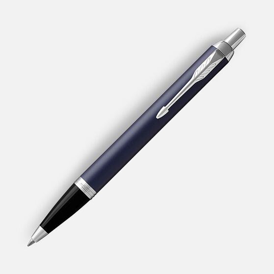 Ручка шариковая Parker IM Core Matte Blue CT, темно-синяя с черным-1