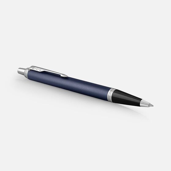 Ручка шариковая Parker IM Core Matte Blue CT, темно-синяя с черным-2