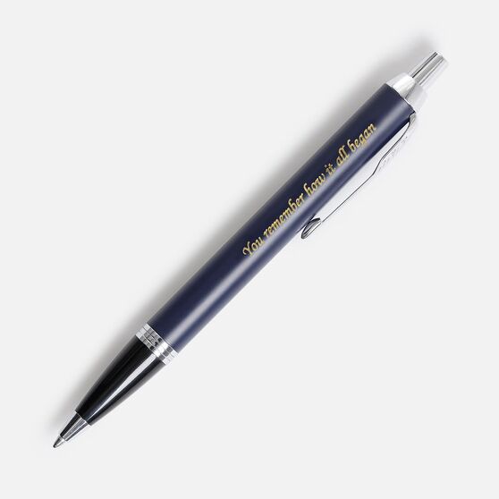 Ручка шариковая Parker IM Core Matte Blue CT, темно-синяя с черным-4