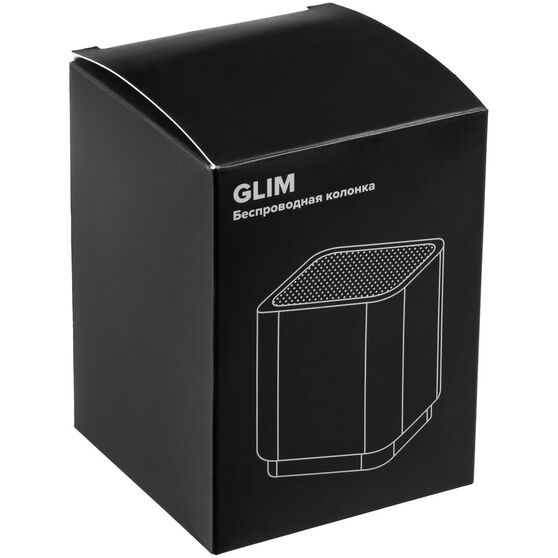 Беспроводная колонка с подсветкой гравировки Glim, черная-9