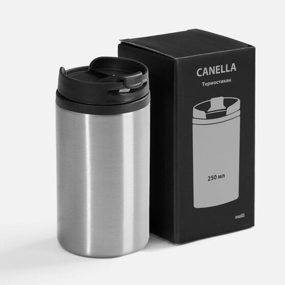 Термостакан Canella, серебристый-5