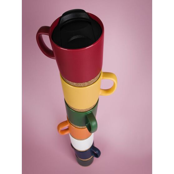 Кружка с пробковой подставкой Corky Walk, белая-6