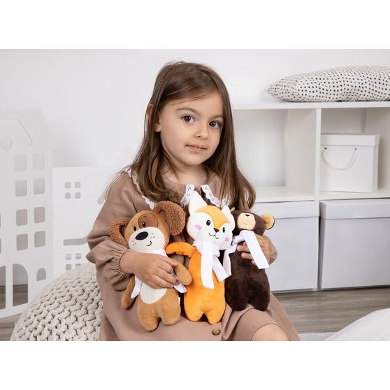 Мягкая игрушка Beastie Toys, мишка с белым шарфом-8