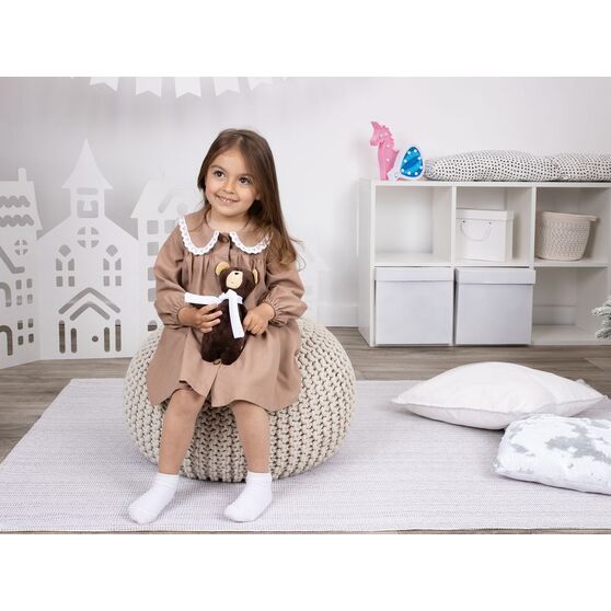 Мягкая игрушка Beastie Toys, мишка с белым шарфом-9