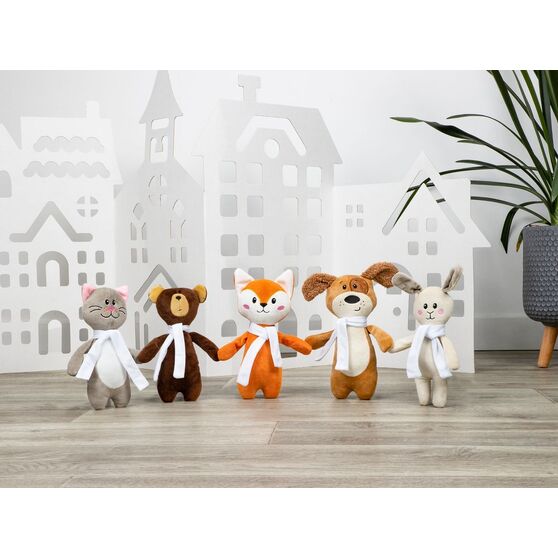 Мягкая игрушка Beastie Toys, мишка с белым шарфом-10