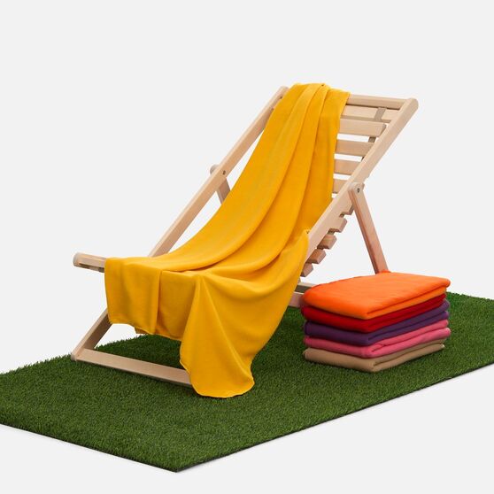 Флисовый плед Warm&Peace XL, желтый-6