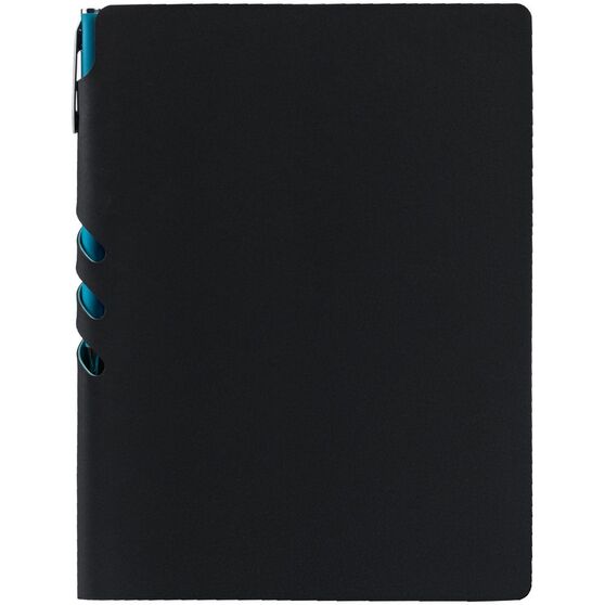 Ежедневник Flexpen Black, недатированный, черный с бирюзовым-4