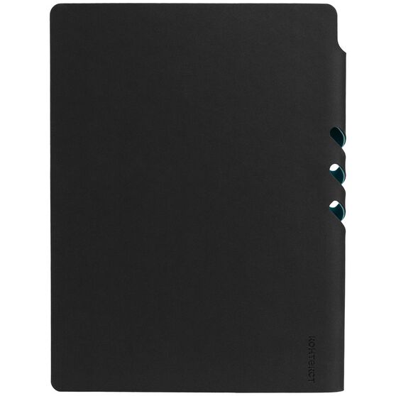Ежедневник Flexpen Black, недатированный, черный с бирюзовым-5