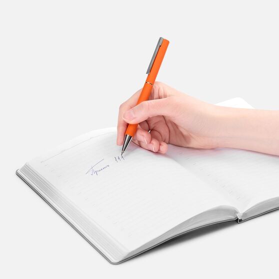 Ручка шариковая Blade Soft Touch, оранжевая-4