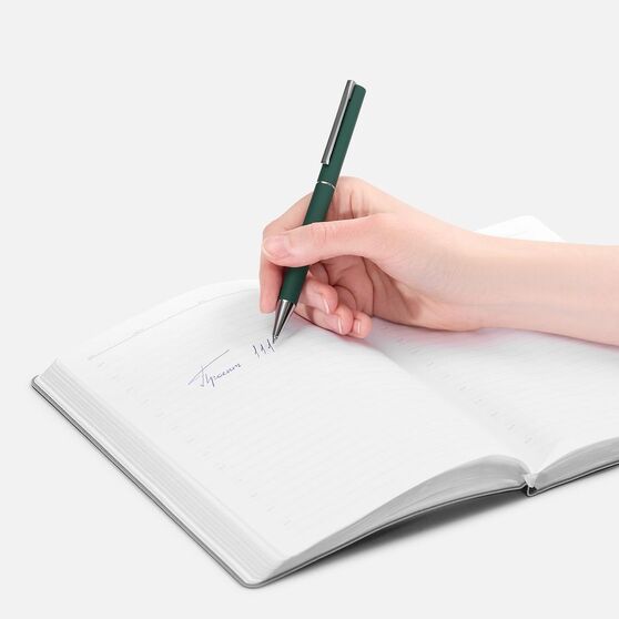 Ручка шариковая Blade Soft Touch, зеленая-4