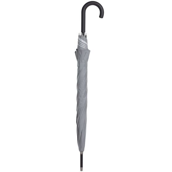 Зонт-трость Manifest со светоотражающим куполом, серый-4