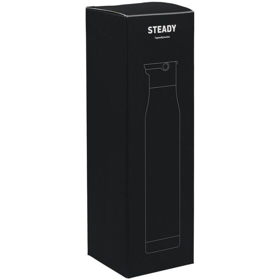 Термобутылка Steady, черная-13