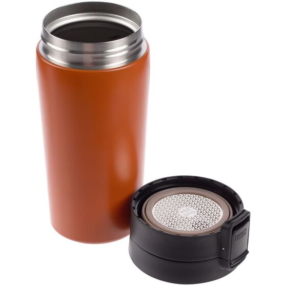 Термостакан с ситечком No Leak Infuser, оранжевый-5