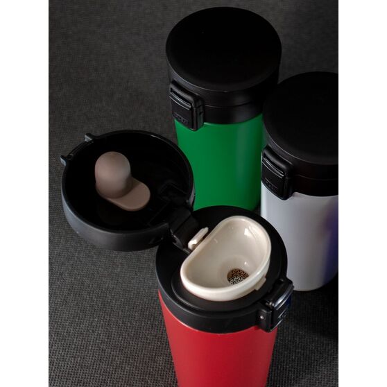 Термостакан с ситечком No Leak Infuser, белый-9