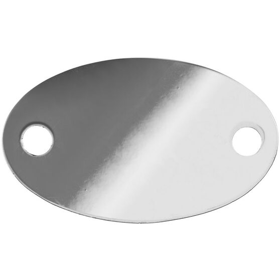 Шильдик металлический Alfa Oval, серебристый (хром)-1