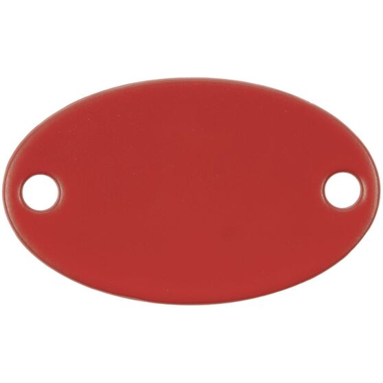 Шильдик металлический Alfa Oval, красный-1