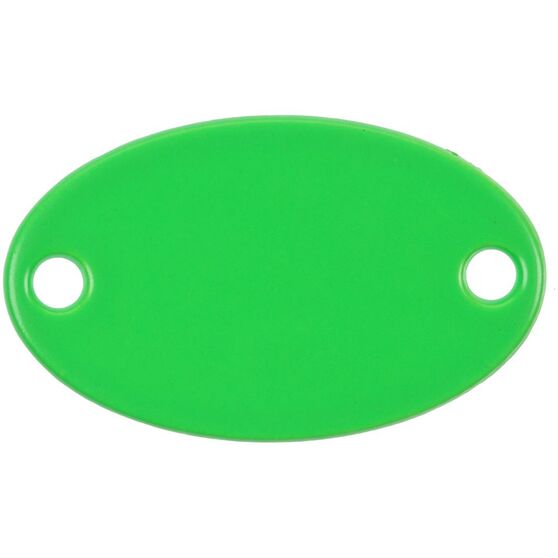 Шильдик металлический Alfa Oval, зеленый неон-1