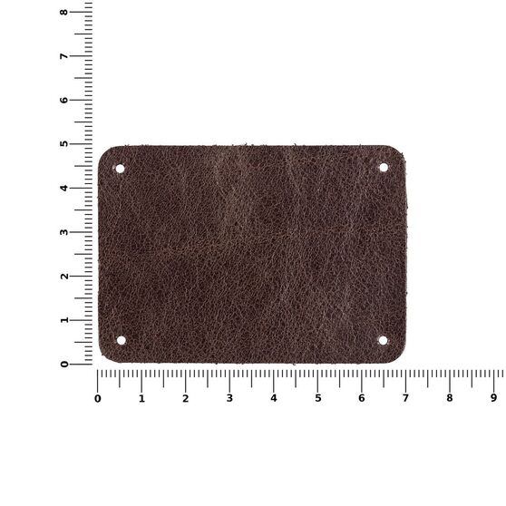 Лейбл кожаный Beta, XL, коричневый-3