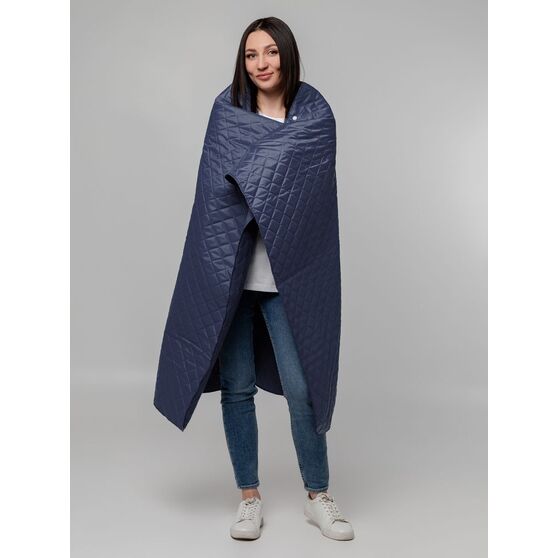 Плед-пончо для пикника SnapCoat, синий-6