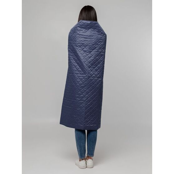 Плед-пончо для пикника SnapCoat, синий-7