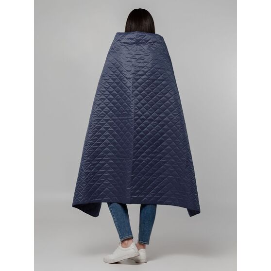Плед-пончо для пикника SnapCoat, синий-9