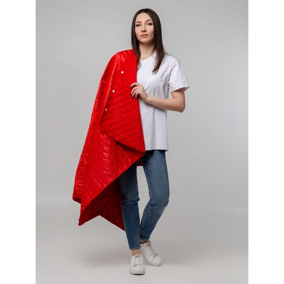 Плед-пончо для пикника SnapCoat, красный-6