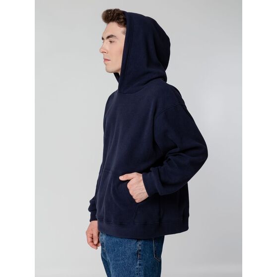 Худи флисовое унисекс Manakin, темно-синее-7