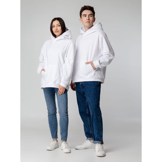 Худи флисовое унисекс Manakin, белое-13