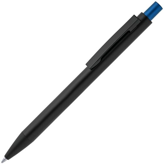 Ручка шариковая Chromatic, черная со светло-синим-1