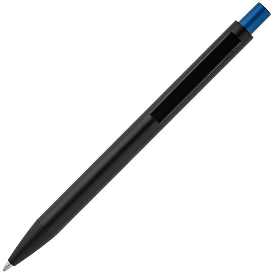 Ручка шариковая Chromatic, черная со светло-синим-3