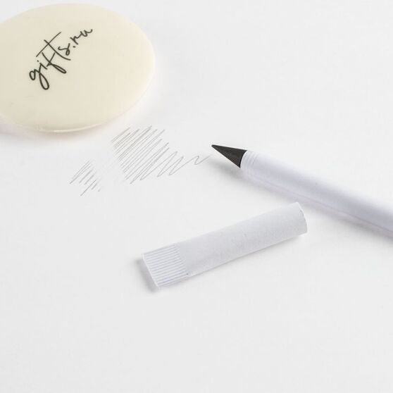 Вечный карандаш Carton Inkless, белый-7
