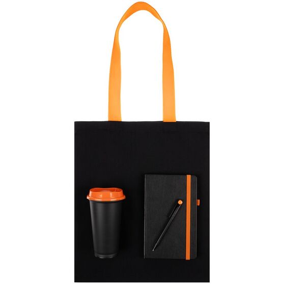 Набор Velours Bag, черный с оранжевым-2