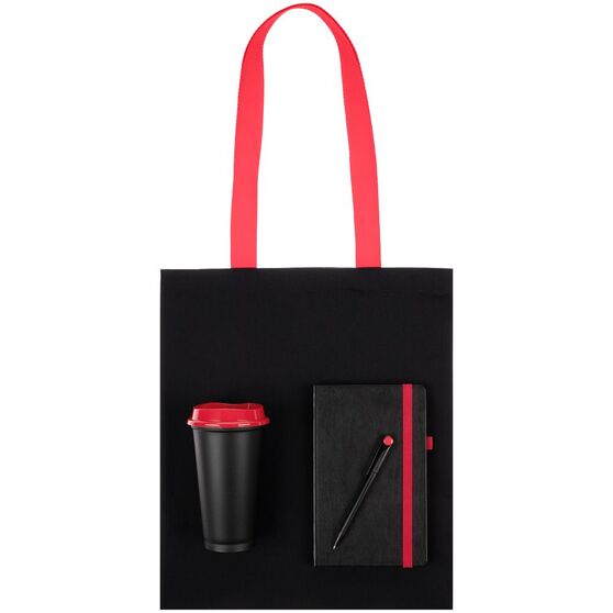Набор Velours Bag, черный с красным-2